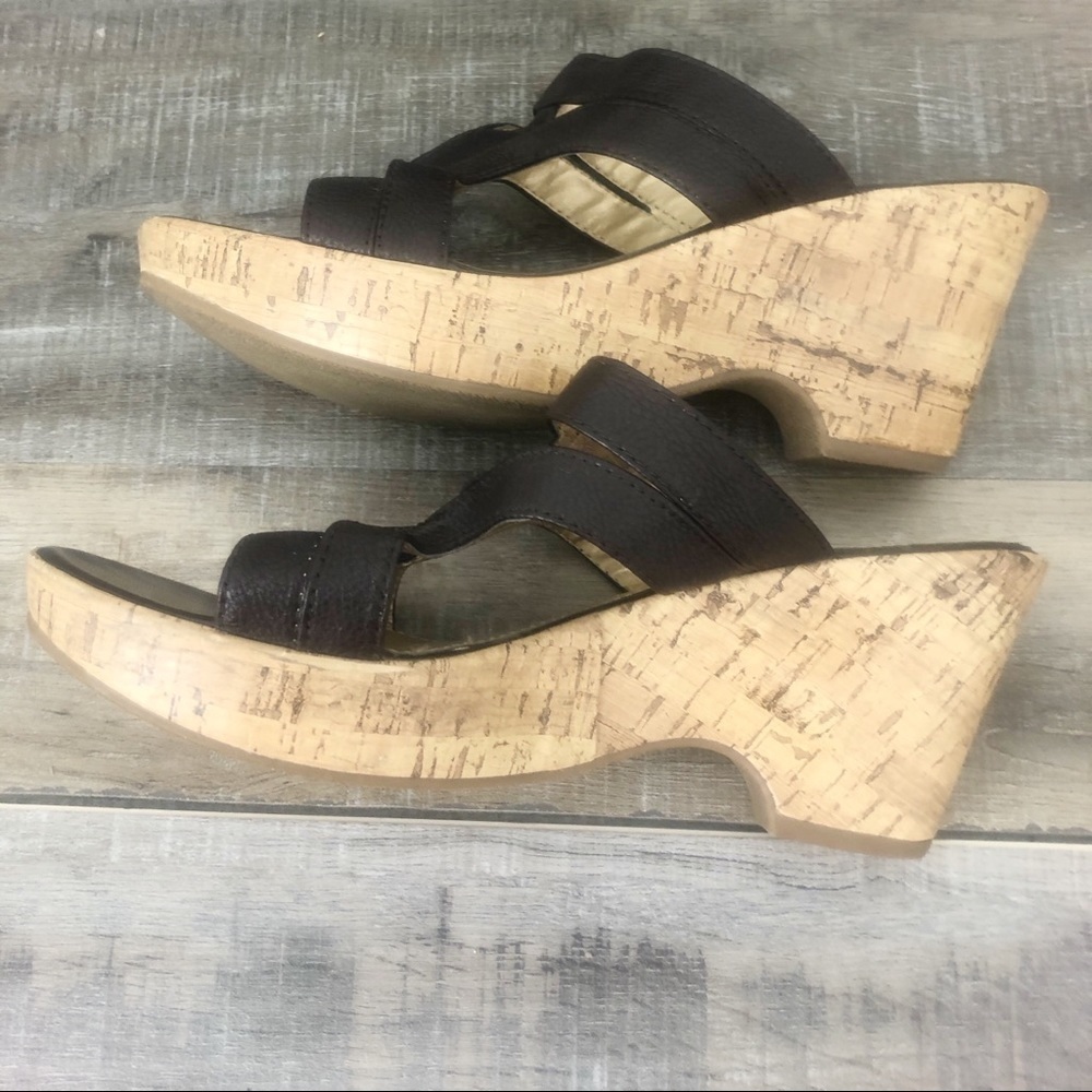 Pesaro Gisella Brown Cork Platform Sandal Size 10 - Picture 9 of 13